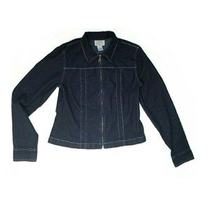 LOFT Zip Up Denim Jacket